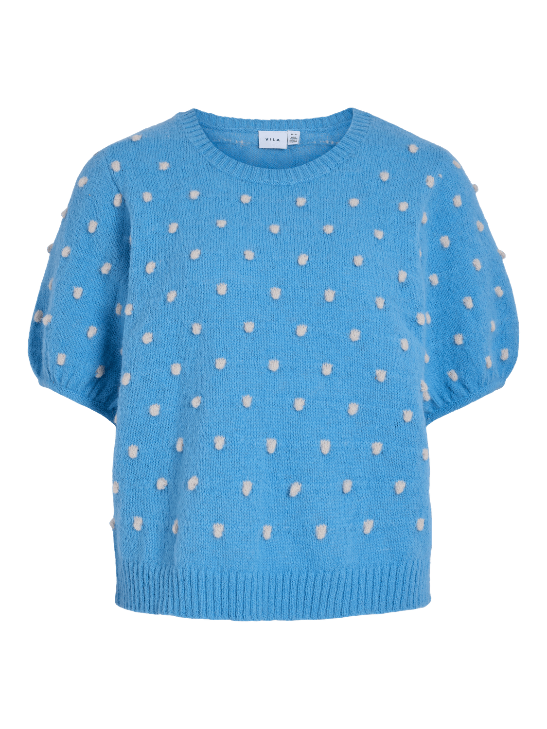 VIDOTTIE Knit Top - Blissful Blue - VERO MODA & VILA Bergvik